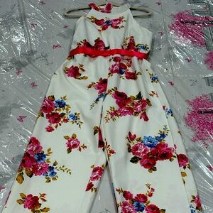 Cute flower jump suit for girls in summer